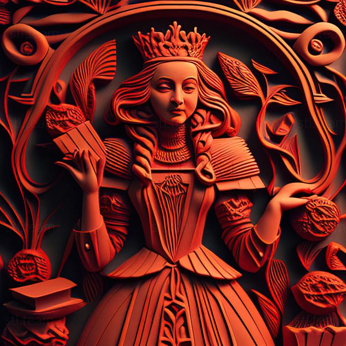 3D модель St Красная королева Алиса в стране чудес (STL)